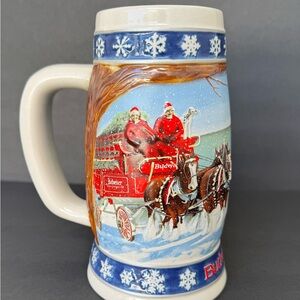 Budweiser Beer Stein 1995 “Lighting the Way Home”Clydesdale’s Mug Anheuser-Busch